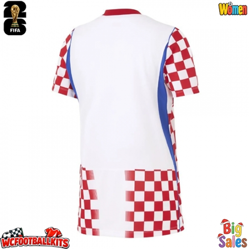 Croatia Replica Home Stadium Shirt for Women World Cup 2026 Short Sleeve